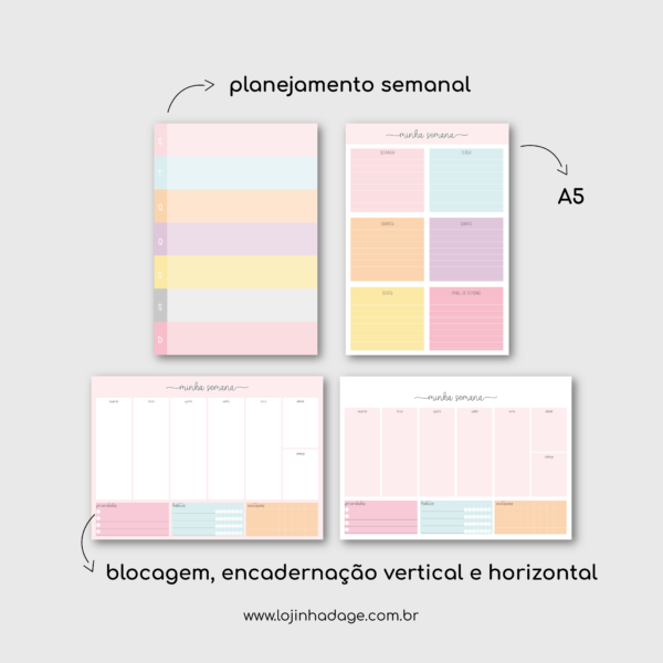 Blocos de Planejamento e Anotações - Coleção Clean - Image 2