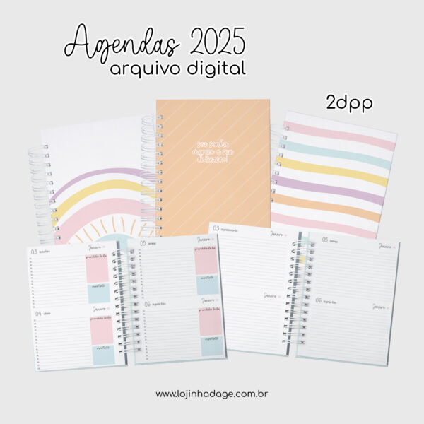 Agendas 2025 - 2dpp - Coleção Clean